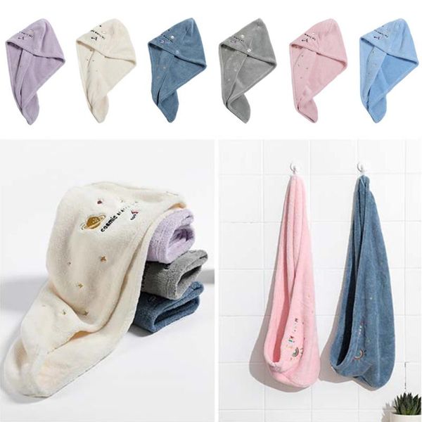women coral velvet hair towel wrap turban cap cute cartoon rocket planet embroidery super absorbent quick dry bath hat
women coral velvet hair towel wrap turban cap cute cartoon rocket planet embroidery super absorbent quick dry bath hat