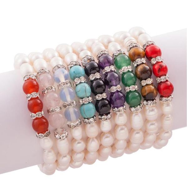 mic new 9colors fresh water pearl colors opal crystal beaded stretchy bracelets strands fashion jewelry z7uci, Black
mic new 9colors fresh water pearl colors opal crystal beaded stretchy bracelets strands fashion jewelry z7uci, Black