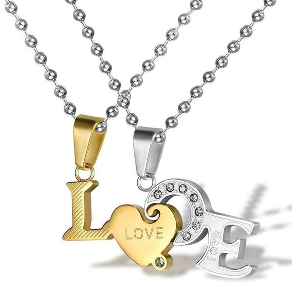 pendant necklaces love letter set zircon couplet pendant, titanium steel necklace, fashion jewelry accessories wholesale,bm625006, Silver
pendant necklaces love letter set zircon couplet pendant, titanium steel necklace, fashion jewelry accessories wholesale,bm625006, Silver