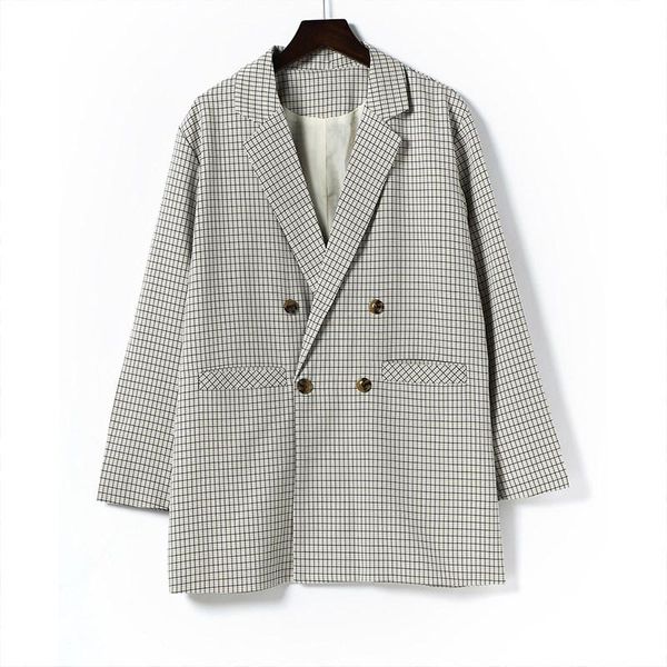 women's suits & blazers autumn checked elegant women plaid long sleeve fashion jacket coat 2021 spring casual office lady blazer top, White;black
women's suits & blazers autumn checked elegant women plaid long sleeve fashion jacket coat 2021 spring casual office lady blazer top, White;black