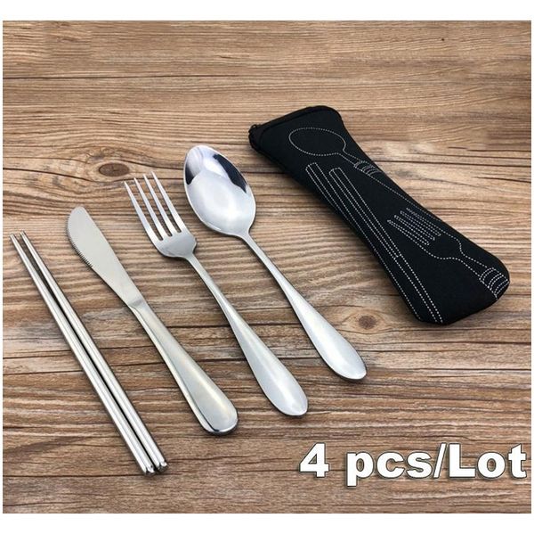7pcs/set 4pcs/set stainless steel tableware set portable spoon fork knife lunch set travel tableware dinnerware wit jlluey sinabag
7pcs/set 4pcs/set stainless steel tableware set portable spoon fork knife lunch set travel tableware dinnerware wit jlluey sinabag