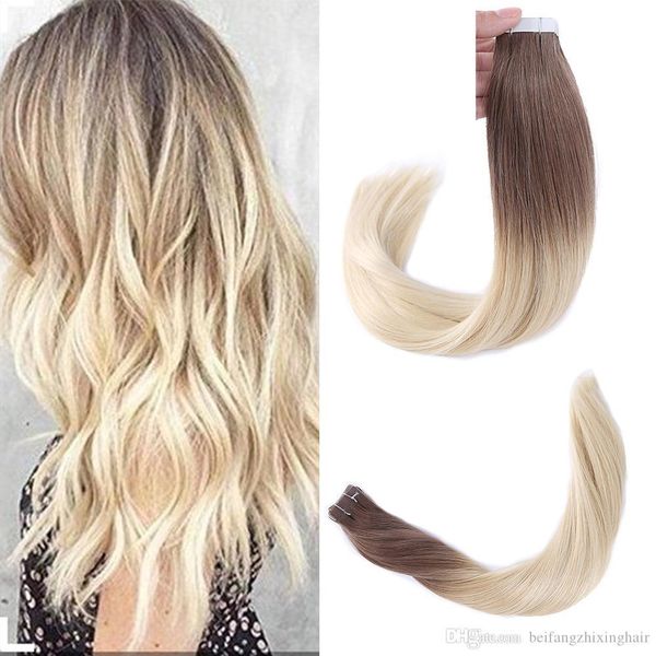 8a-indian remy human hair straight wave pu tape on hair extensions 2.5g per piece, ombre color 6t613# 40pcs, Black
8a-indian remy human hair straight wave pu tape on hair extensions 2.5g per piece, ombre color 6t613# 40pcs, Black