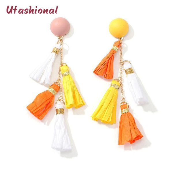 hoop & huggie fashion gift accessories tassel raffia colorful women circle earrings for brincos halloween big dangle femme earring, Golden;silver
hoop & huggie fashion gift accessories tassel raffia colorful women circle earrings for brincos halloween big dangle femme earring, Golden;silver