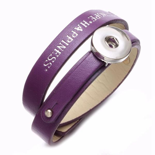 charm bracelets arrivals purple pu leather diy lucky armband snap bracelet 18mm button jewelry for sz0479f, Golden;silver
charm bracelets arrivals purple pu leather diy lucky armband snap bracelet 18mm button jewelry for sz0479f, Golden;silver