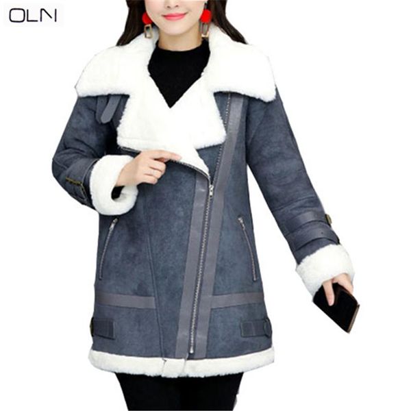women's leather & faux autumn winter coat oln 2021 korean wholesale lamb fur female one deerskin thick cotton clothing, Black
women's leather & faux autumn winter coat oln 2021 korean wholesale lamb fur female one deerskin thick cotton clothing, Black