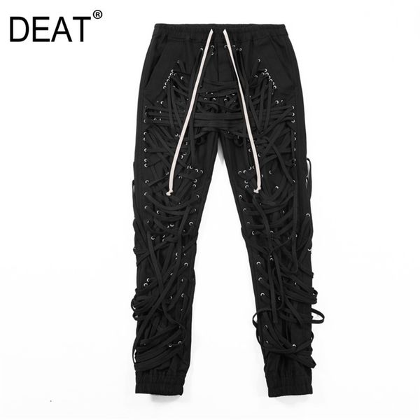 deat new autumn and winter high waist stringe drawstring full length black color pants female trousers wn15101l 201118, Black;white
deat new autumn and winter high waist stringe drawstring full length black color pants female trousers wn15101l 201118, Black;white
