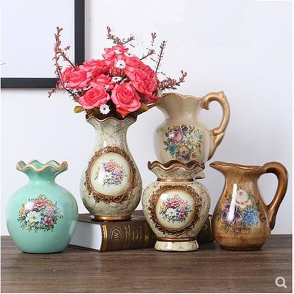 european pastoral decoration small vase, american country table milk jug vase, vintage ceramic craft, home decoration
european pastoral decoration small vase, american country table milk jug vase, vintage ceramic craft, home decoration