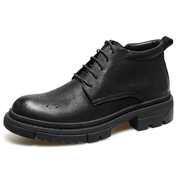 desert casual men's lasso-up leather work shoes made with outdoor tools platform cowboy male boots p8tm, Black
desert casual men's lasso-up leather work shoes made with outdoor tools platform cowboy male boots p8tm, Black