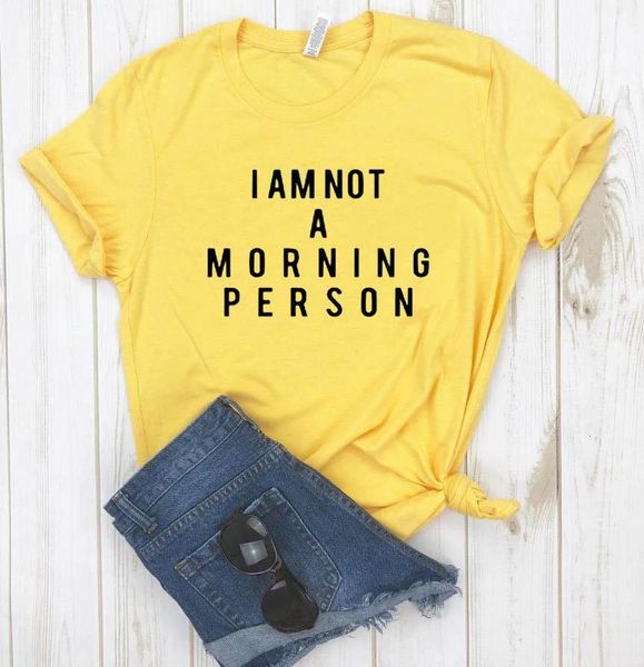 women t shirt i am not a morning person letters print tshirt women short sleeve o neck loose t-shirt ladies tee shirt, White
women t shirt i am not a morning person letters print tshirt women short sleeve o neck loose t-shirt ladies tee shirt, White