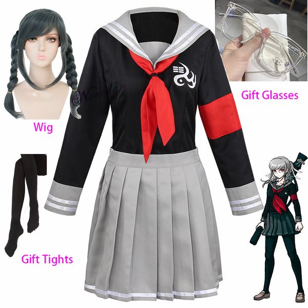 anime costumes anime danganronpa peko pekoyama cosplay costume jk schlool uniform sailor suit skirt wig glasses, Black
anime costumes anime danganronpa peko pekoyama cosplay costume jk schlool uniform sailor suit skirt wig glasses, Black