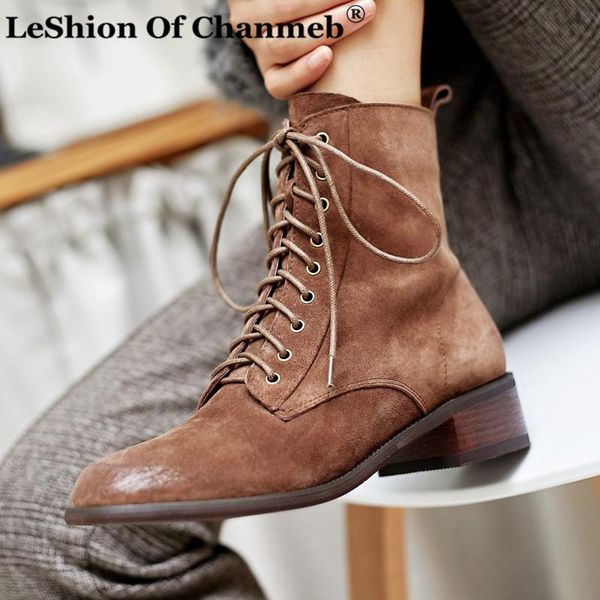 autumn winter shoes women pig leather combat boots woman lace up square medium heels ankle boots ladies size 34-43 boot, Black
autumn winter shoes women pig leather combat boots woman lace up square medium heels ankle boots ladies size 34-43 boot, Black