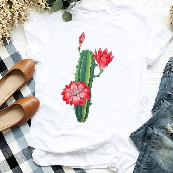 women lady cactus flower floral casual 90s fashion trend clothing t tee womens tshirt female shirt clothes graphic t-shirt, White
women lady cactus flower floral casual 90s fashion trend clothing t tee womens tshirt female shirt clothes graphic t-shirt, White