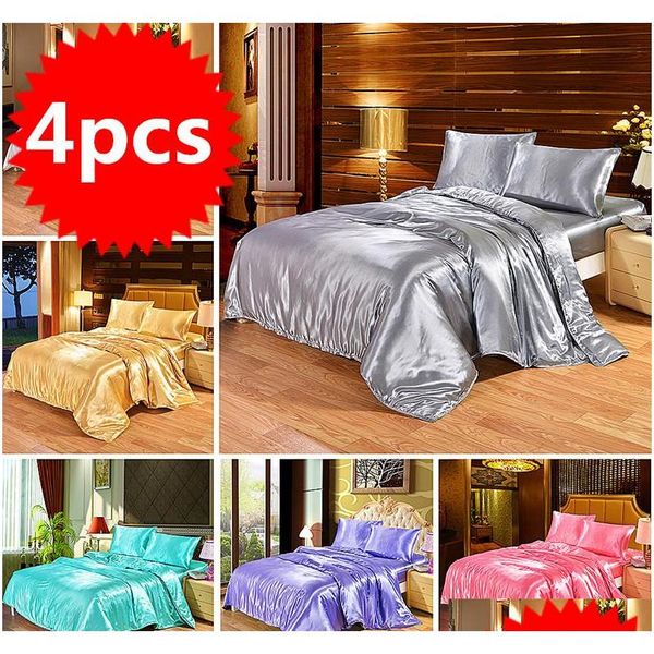 4pcs luxury silk bedding set satin king size bed set comforter quilt duvet cover linens with pillowcases and bed sheet 201127 zhft7
4pcs luxury silk bedding set satin king size bed set comforter quilt duvet cover linens with pillowcases and bed sheet 201127 zhft7