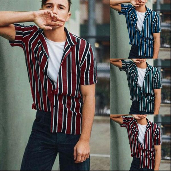 2021 men striped casual hawaiian shirts short sleeve button fit slim blouse men male summer fashion shirt camiseta, White;black
2021 men striped casual hawaiian shirts short sleeve button fit slim blouse men male summer fashion shirt camiseta, White;black