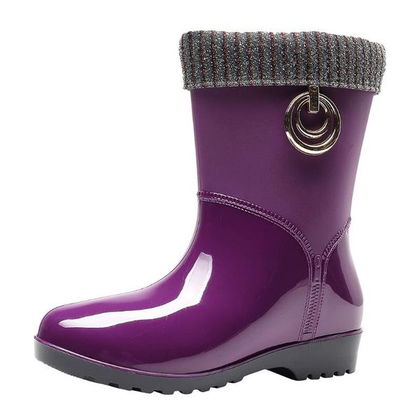 punk style mid-calf rain boots women rubber winter warm snow boots women's non-slip rain outdoor water shoes zapatos de #7, Black
punk style mid-calf rain boots women rubber winter warm snow boots women's non-slip rain outdoor water shoes zapatos de #7, Black