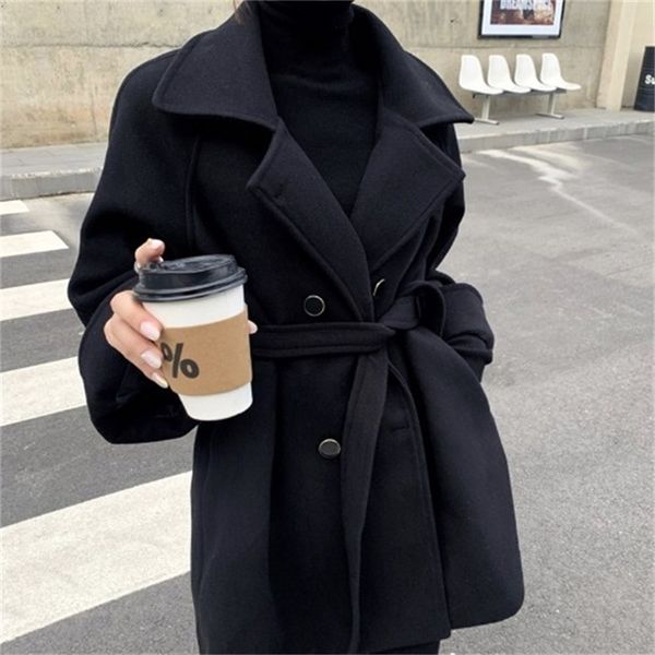2021 new korean style mid-long solid single black breasted stripes loose female wool jacket popular winter jackets n2cl, Black;brown
2021 new korean style mid-long solid single black breasted stripes loose female wool jacket popular winter jackets n2cl, Black;brown