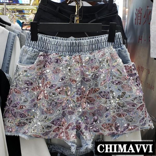 streetwear shorts 2020 summer new women mesh sequin stitching denim shorts elastic waist student a- line pants wide leg1, Blue
streetwear shorts 2020 summer new women mesh sequin stitching denim shorts elastic waist student a- line pants wide leg1, Blue