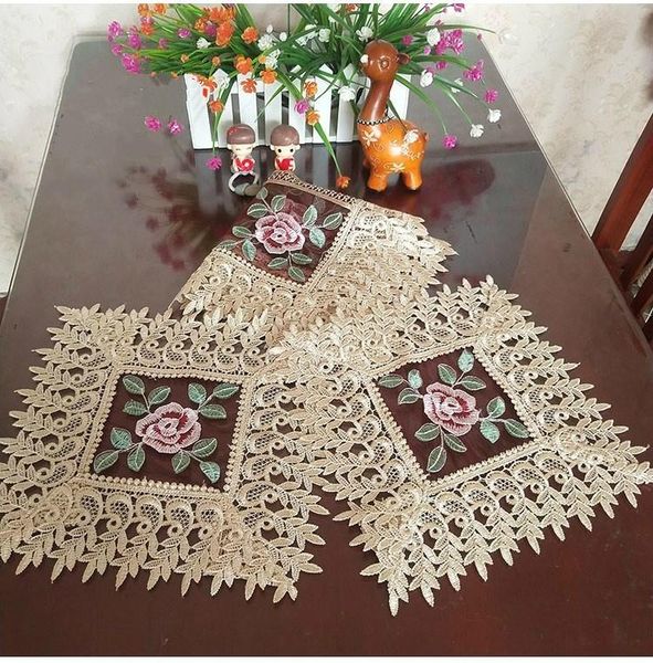 new european water soluble lace washable placemat table mat fruit insulation pad embroidered tray set dust cloth
new european water soluble lace washable placemat table mat fruit insulation pad embroidered tray set dust cloth