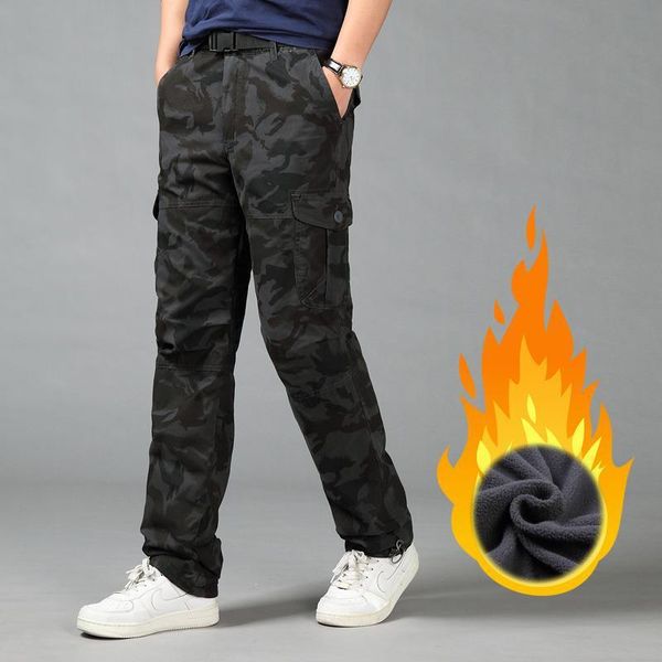 men's pants men clothing 2021 winter warm fleece cargo pant double layer baggy tactical thicken trousers plus size, Black
men's pants men clothing 2021 winter warm fleece cargo pant double layer baggy tactical thicken trousers plus size, Black