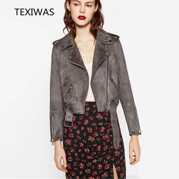 texiwas 2020 new women faux leather jackets autumn winter suede lady fashion locomotive coat 6 colors outwear, Black;brown
texiwas 2020 new women faux leather jackets autumn winter suede lady fashion locomotive coat 6 colors outwear, Black;brown