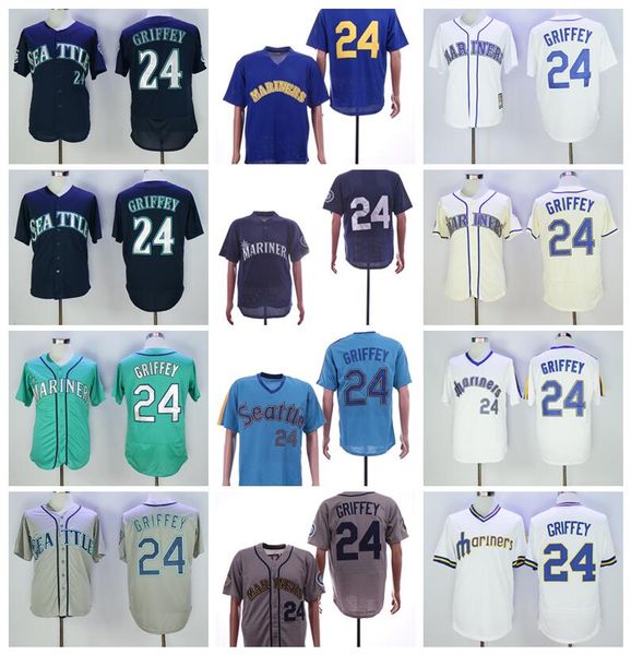 1984 1995 vintage retire 24 ken griffey jr baseball jersey men all stitched flexbase pullover cool base cooperstown navy blue green white, Blue;black
1984 1995 vintage retire 24 ken griffey jr baseball jersey men all stitched flexbase pullover cool base cooperstown navy blue green white, Blue;black