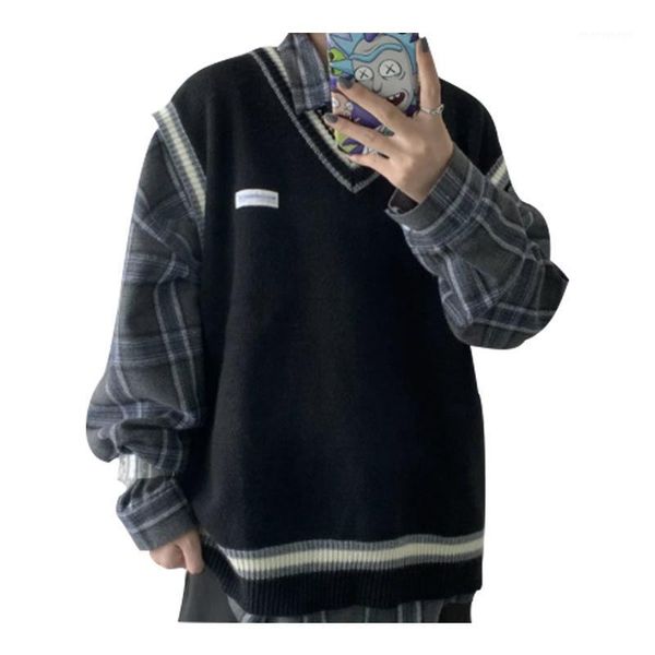men's vests autmn spring v-neck casual men's sweater vest sleeveless patchwork warm soft de yq clothing knitted hombre pullover pu, Black;white
men's vests autmn spring v-neck casual men's sweater vest sleeveless patchwork warm soft de yq clothing knitted hombre pullover pu, Black;white