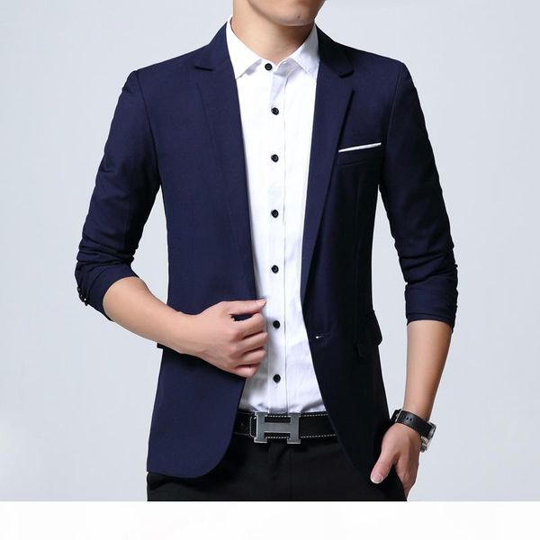 2018 autumn new men's black business suit classic style fashion casual blazer jacket male blue red brand clothes, White;black
2018 autumn new men's black business suit classic style fashion casual blazer jacket male blue red brand clothes, White;black