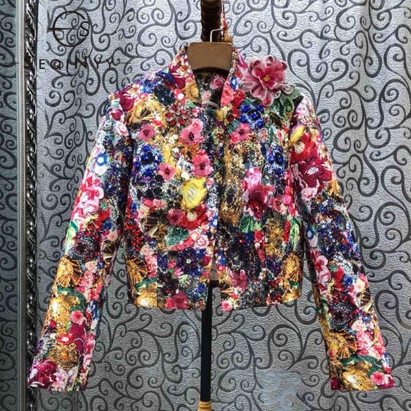 seqinyy luxury jacket 2020 spring autumn new fashion design bead sequins crystal colorful flowers print jacquard women1, Black;brown
seqinyy luxury jacket 2020 spring autumn new fashion design bead sequins crystal colorful flowers print jacquard women1, Black;brown