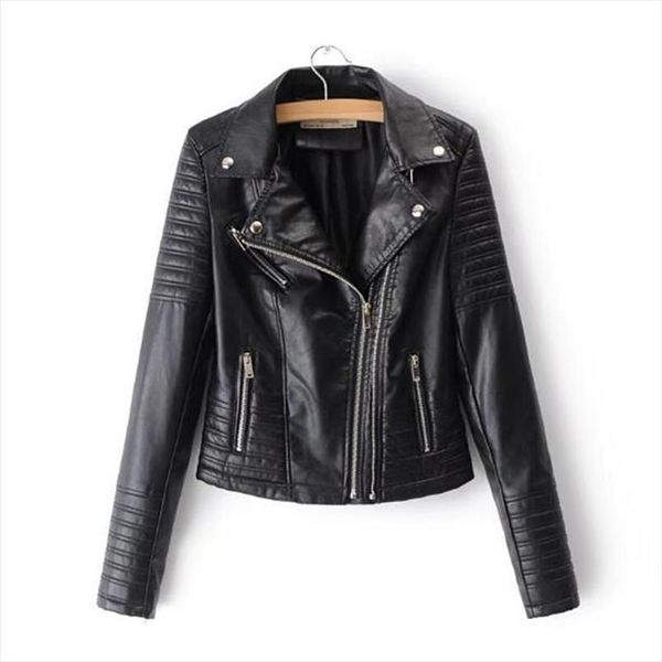 new fashion womens motorcycle imitation leather jacket ladies long sleeved autumn and winter riding streetwear pink jacket, Black;brown
new fashion womens motorcycle imitation leather jacket ladies long sleeved autumn and winter riding streetwear pink jacket, Black;brown