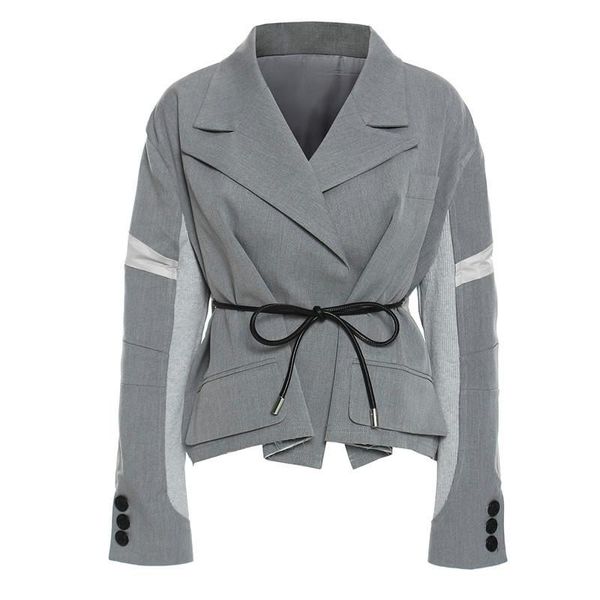 women's suits & blazers sashes patchwork women winter trendy fashion style notched collar long sleeve slim personality coat c725, White;black
women's suits & blazers sashes patchwork women winter trendy fashion style notched collar long sleeve slim personality coat c725, White;black