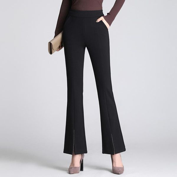women's pants & capris 2021 spring autumn women flare high waist office ladies soild color skinny elastic fashion ankle leng, Black;white
women's pants & capris 2021 spring autumn women flare high waist office ladies soild color skinny elastic fashion ankle leng, Black;white
