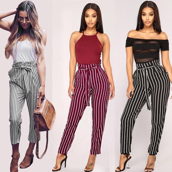 fashion women high waist harem pants 2019 woman bowtie elastic waist stripe casual pants female trousers ladies elegant 8.13, Black;white
fashion women high waist harem pants 2019 woman bowtie elastic waist stripe casual pants female trousers ladies elegant 8.13, Black;white