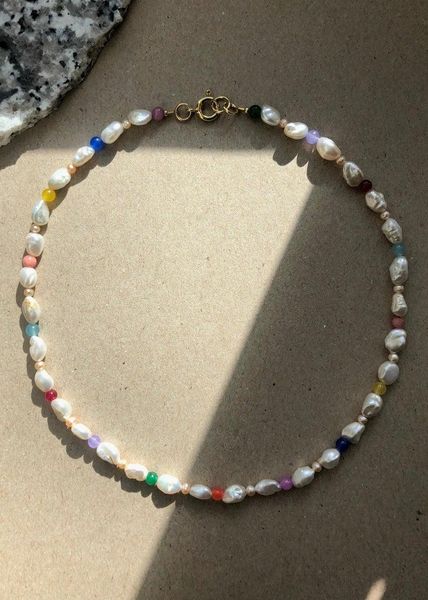 chokers natural pearl colorful beads necklace for women fashion boho handmade exquisite irregular freshwater choker jewelry gift, Golden;silver
chokers natural pearl colorful beads necklace for women fashion boho handmade exquisite irregular freshwater choker jewelry gift, Golden;silver