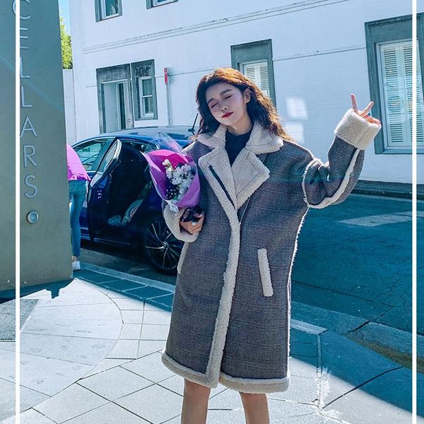 new thick plaid women jacket winter mid-length zipper suit collar spiced fur collar cuff fashion faux woolen jacket women 2020, Black
new thick plaid women jacket winter mid-length zipper suit collar spiced fur collar cuff fashion faux woolen jacket women 2020, Black