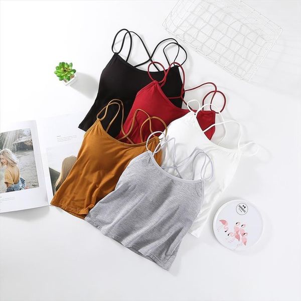 mid long beauty back cross strap vest summer camisole women camis crop femme spaghetti strap with chest pad, White
mid long beauty back cross strap vest summer camisole women camis crop femme spaghetti strap with chest pad, White