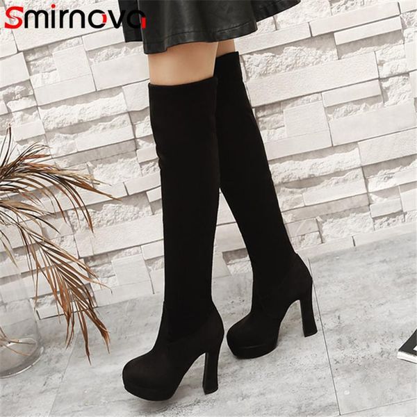 smirnova thigh high boots 2020 fashion flock long boots super high heels over the knee new big size platform shoes ladies1, Black
smirnova thigh high boots 2020 fashion flock long boots super high heels over the knee new big size platform shoes ladies1, Black