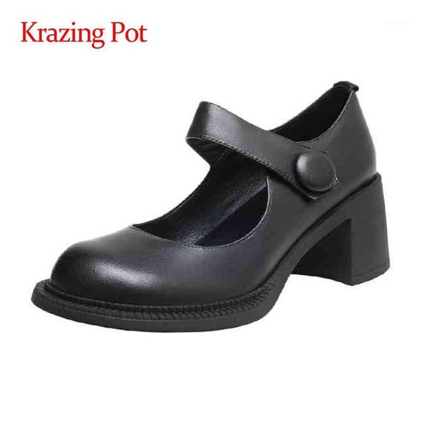 dress shoes krazing pot korean girls real leather fashion nightclub round toe thick high heels hook loop beauty lady button women pumps l371, Black
dress shoes krazing pot korean girls real leather fashion nightclub round toe thick high heels hook loop beauty lady button women pumps l371, Black