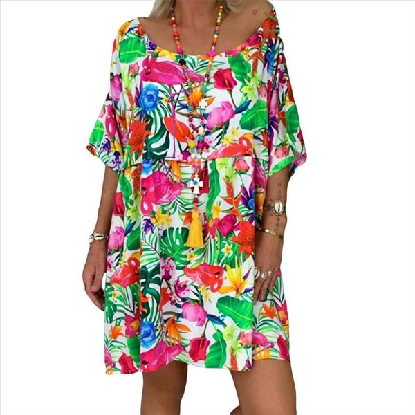 plus size women fashion floral print o neck elbow sleeve summer loose mini dress drop shipping, Black;gray
plus size women fashion floral print o neck elbow sleeve summer loose mini dress drop shipping, Black;gray