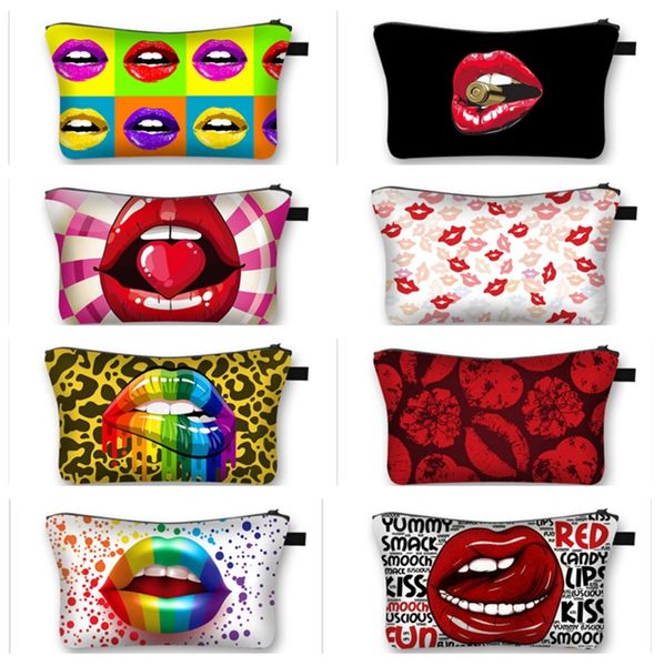 women lips cosmetic makeup bag zipper handbag tote purses wallet travel toiletry bag luxurys designers bags pouch storage totes e123003, Black
women lips cosmetic makeup bag zipper handbag tote purses wallet travel toiletry bag luxurys designers bags pouch storage totes e123003, Black