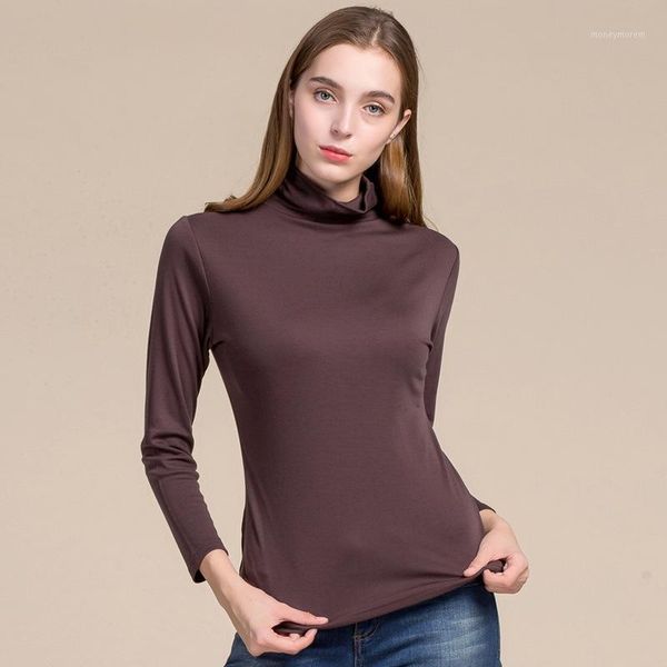 women's t-shirt 70%silk 30% wool high collar bottom sweater lady's pure color long sleeve knitted korean version slim pullover1, White 
women's t-shirt 70%silk 30% wool high collar bottom sweater lady's pure color long sleeve knitted korean version slim pullover1, White