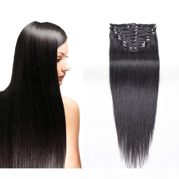 elibess clip in hair 7 pcs set 120g clip in human hair extensions straight brazilian human hair, Black
elibess clip in hair 7 pcs set 120g clip in human hair extensions straight brazilian human hair, Black