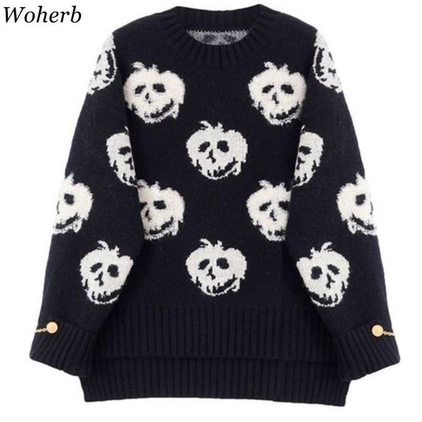 woherb fall 2020 женщины свитер с длинным рукавом с длинным рукавом вязаные черные пуловеры шикарные печатные толщинные теплые перемычки топ, White;black
woherb fall 2020 женщины свитер с длинным рукавом с длинным рукавом вязаные черные пуловеры шикарные печатные толщинные теплые перемычки топ, White;black