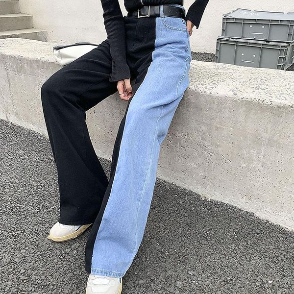 plus size 4 wide-leg jeans women 2020 autumn winter streetwear casual straight high waist loose baggy pants women splicing jeans, Blue
plus size 4 wide-leg jeans women 2020 autumn winter streetwear casual straight high waist loose baggy pants women splicing jeans, Blue