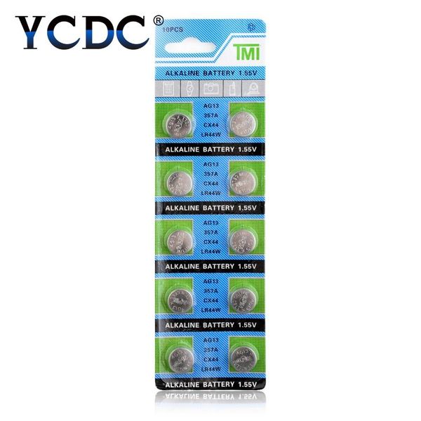 10pcs/pack ag13 lr44 357 button batteries r44 a76 sr1154 lr1154 cell coin alkaline battery 1.55v g13 for watch toys remote wmtuis, Bronze;slivery
10pcs/pack ag13 lr44 357 button batteries r44 a76 sr1154 lr1154 cell coin alkaline battery 1.55v g13 for watch toys remote wmtuis, Bronze;slivery
