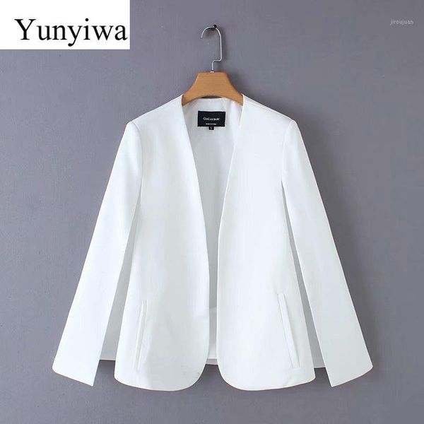 2020 women elegant black white color v neck split casual cloak coat office lady wear outwear suit jacket open stitch 1, Black;brown
2020 women elegant black white color v neck split casual cloak coat office lady wear outwear suit jacket open stitch 1, Black;brown