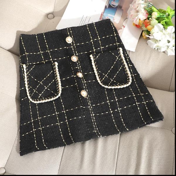 autumn winter womens skirts korean style plaid tweed skirt new slim high waist a line female skirt ll823, Black
autumn winter womens skirts korean style plaid tweed skirt new slim high waist a line female skirt ll823, Black
