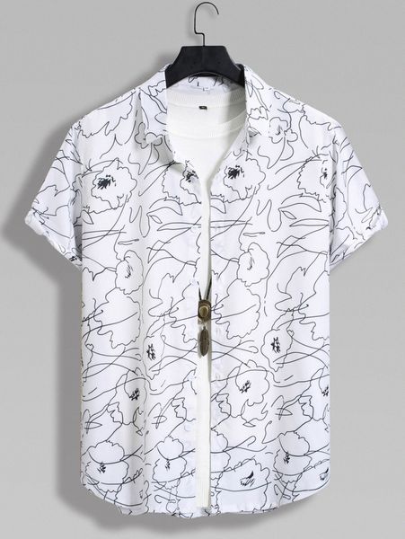 men allover print shirt without tee p00y#, White;black
men allover print shirt without tee p00y#, White;black