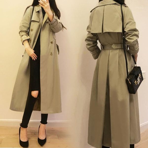 dust coat female in the spring and autumn outfit 2020 show thin waist over-the-knee long skirt is placed in the trench coat1, Tan;black
dust coat female in the spring and autumn outfit 2020 show thin waist over-the-knee long skirt is placed in the trench coat1, Tan;black