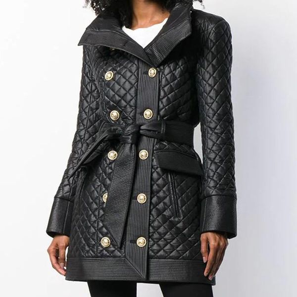 2020 autumn and winter ms. double-breasted collar sheep skin leather long windbreaker leather coat female plus cotton1, Black
2020 autumn and winter ms. double-breasted collar sheep skin leather long windbreaker leather coat female plus cotton1, Black