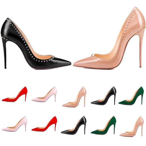 womens designer shoes red bottom heels pointed toe high heels rivets luxurys dress pumps dupe shiny leather sandals party holadhgate, Black
womens designer shoes red bottom heels pointed toe high heels rivets luxurys dress pumps dupe shiny leather sandals party holadhgate, Black